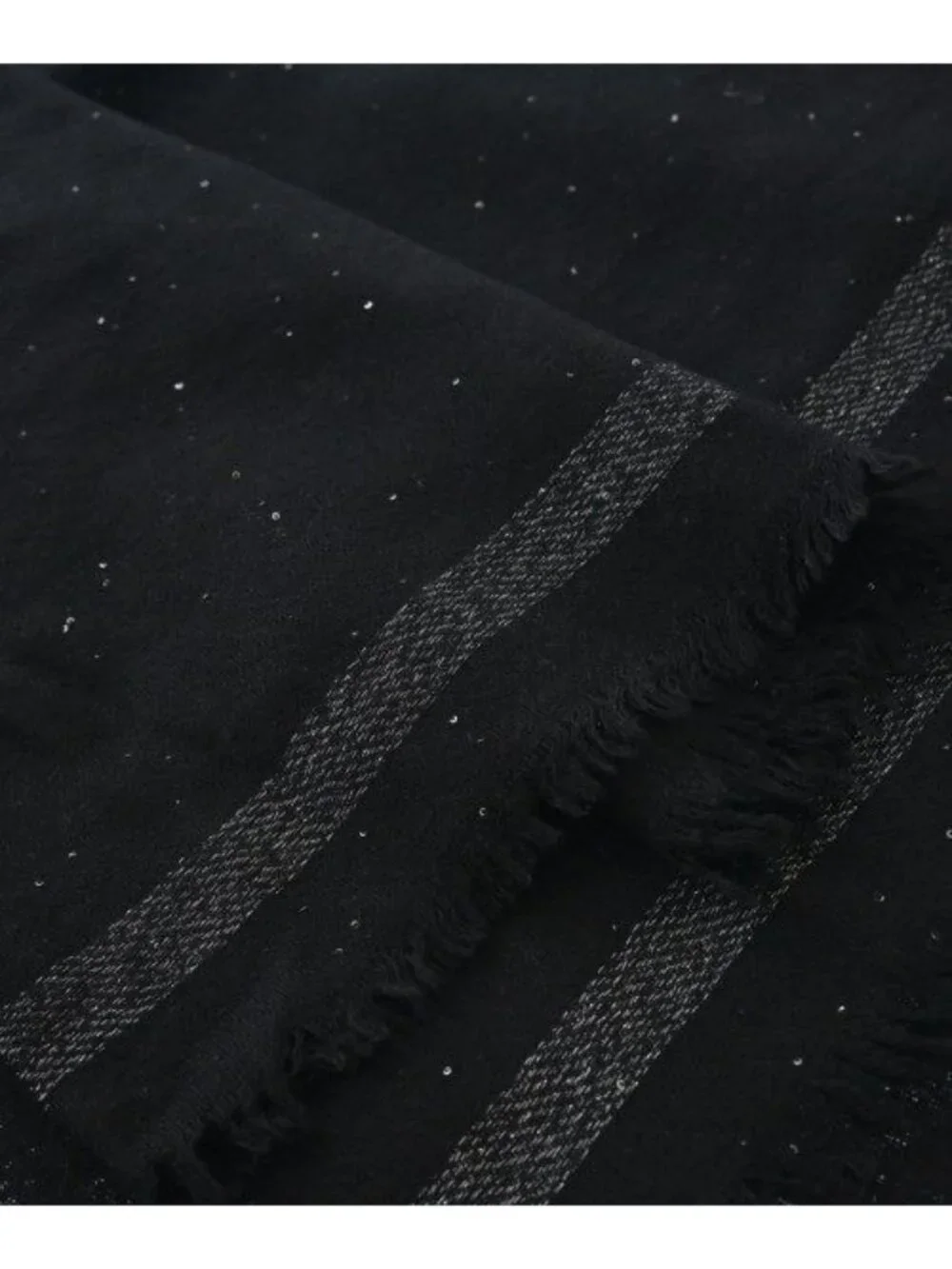 Chanel Shawl Scarf Black